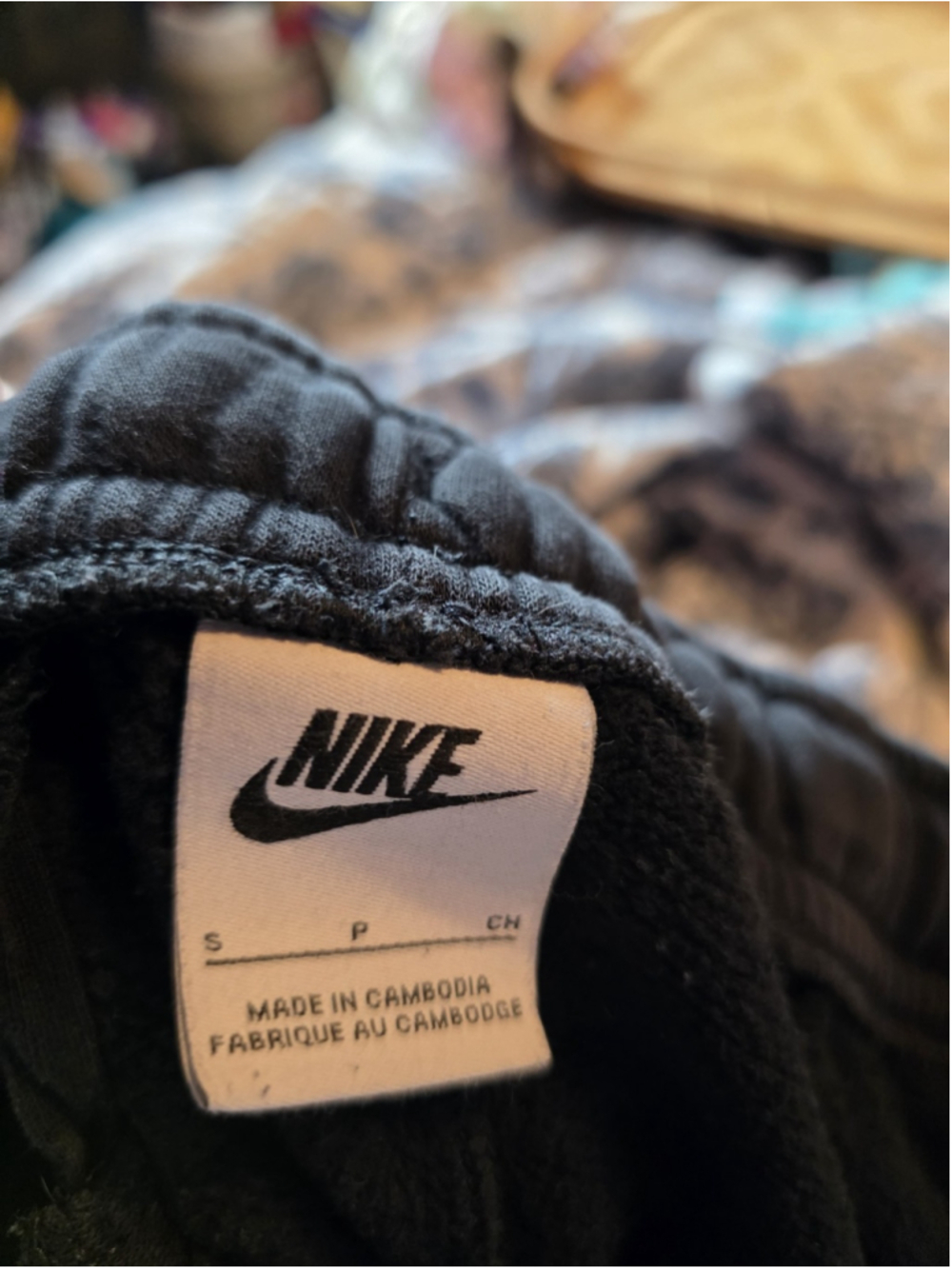 Nike Club Fleece Jogger Sweatpants Womens Small Black Elastic Waist Swoosh Logo - Picture 6 of 10